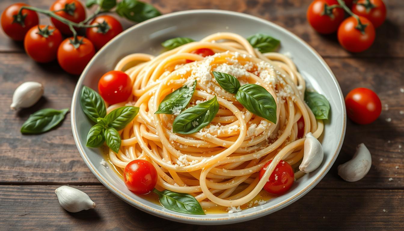 Creamy Garlic Basil Pasta