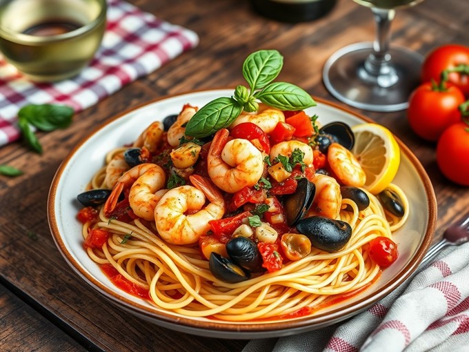 Mediterranean-Seafood-Bolognese