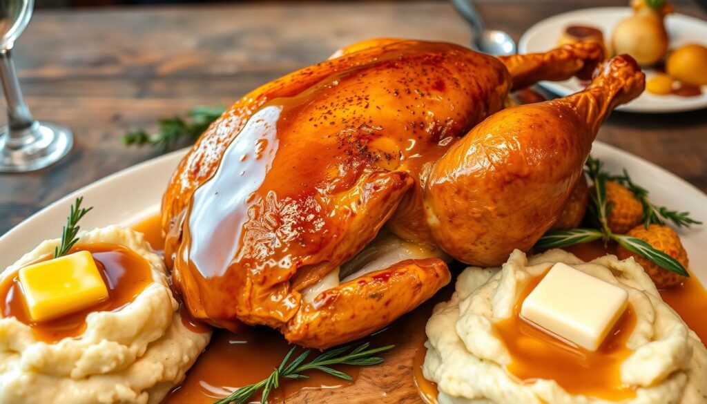 Roasted Turkey with Gravy and Mashed Potatoes