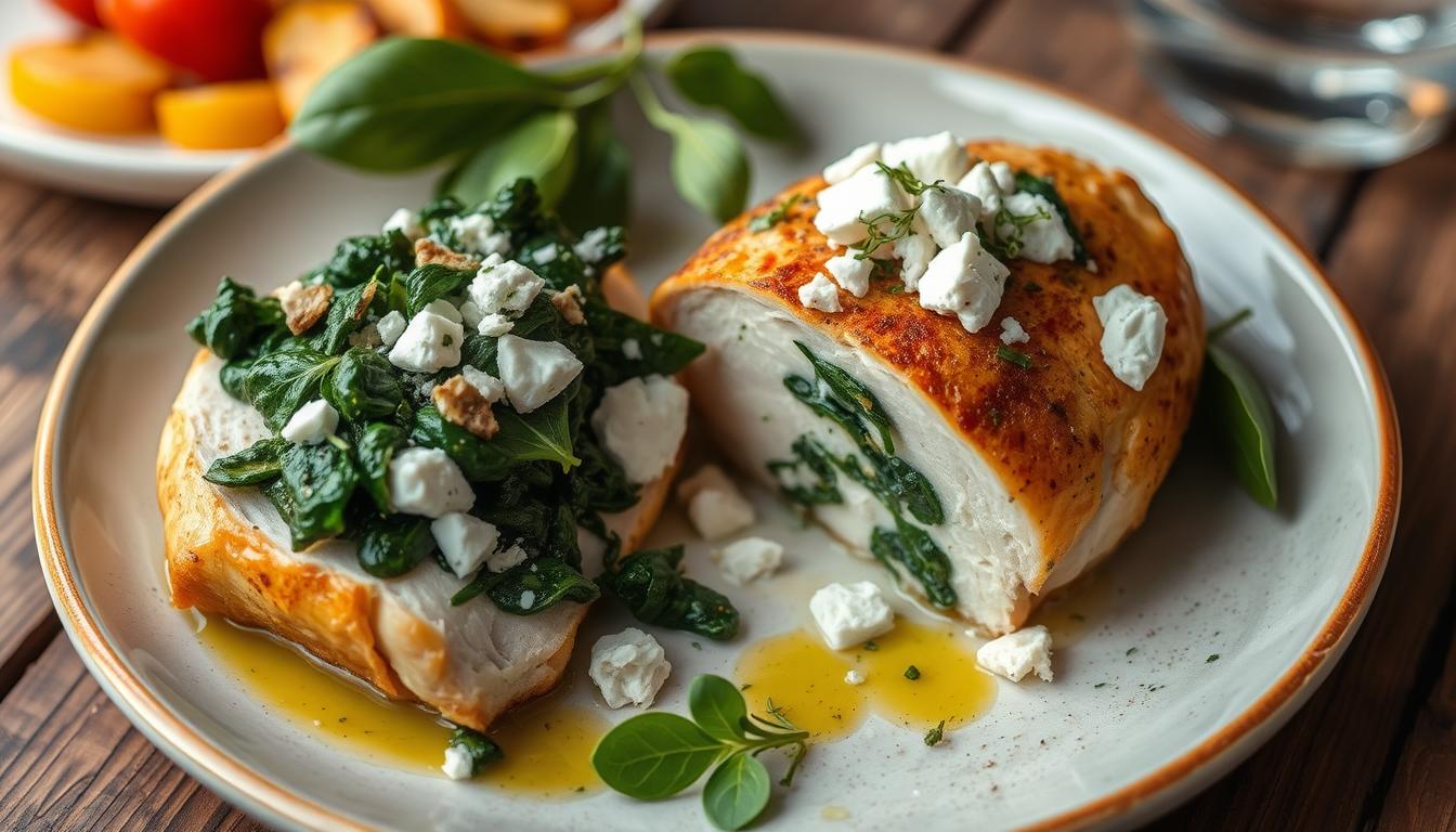 Spinach and Feta Stuffed Chicken Breast