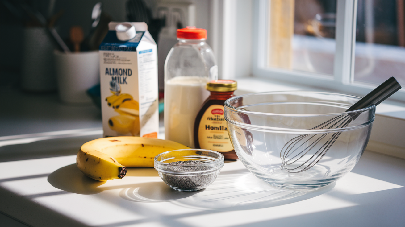 Preparing Banana Chia Pudding