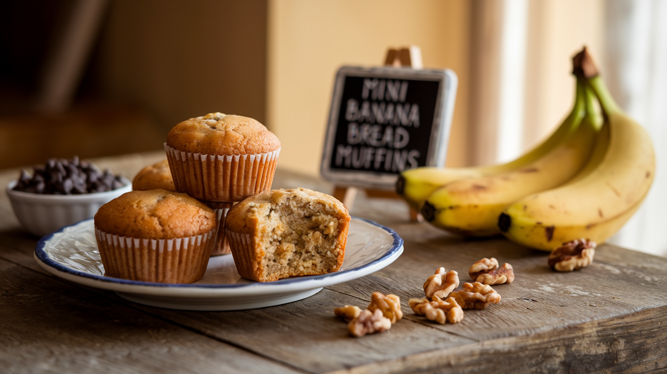 Mini Banana Bread Muffins