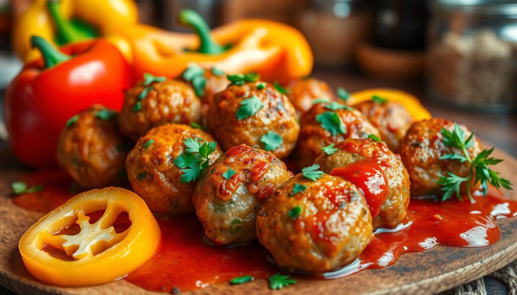 spicy meatballs with turkey