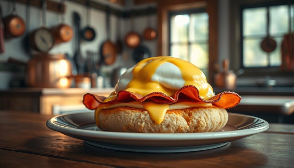 Eggs Benedict dish