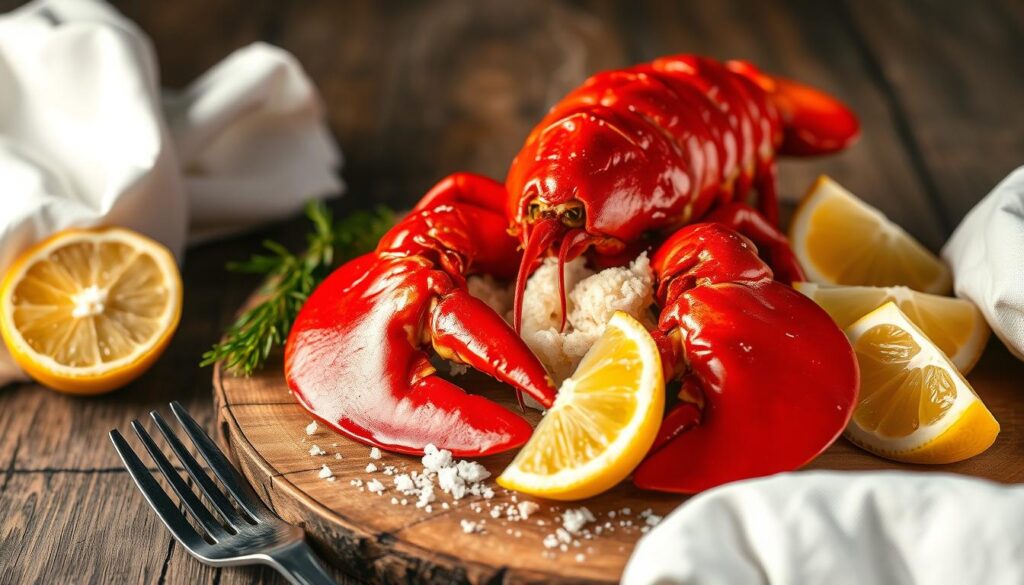 boiled Maine lobster