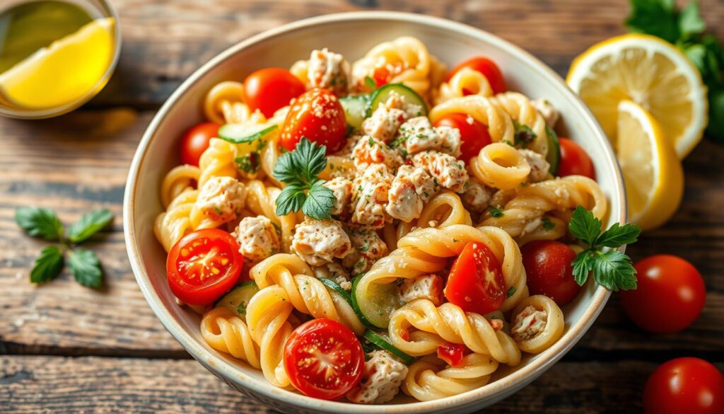 delicious tuna and pasta salad