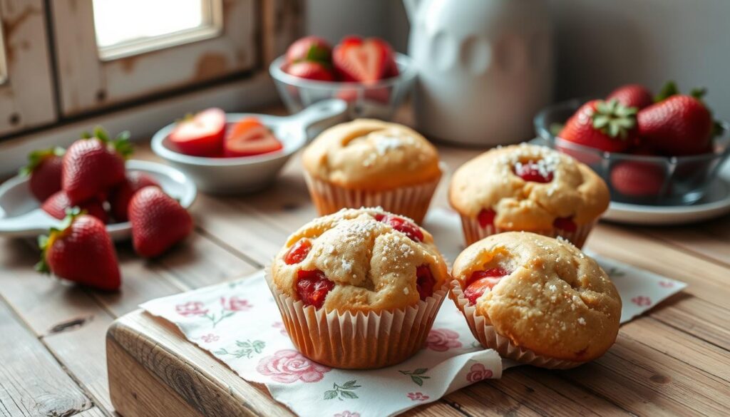 homemade strawberry muffins