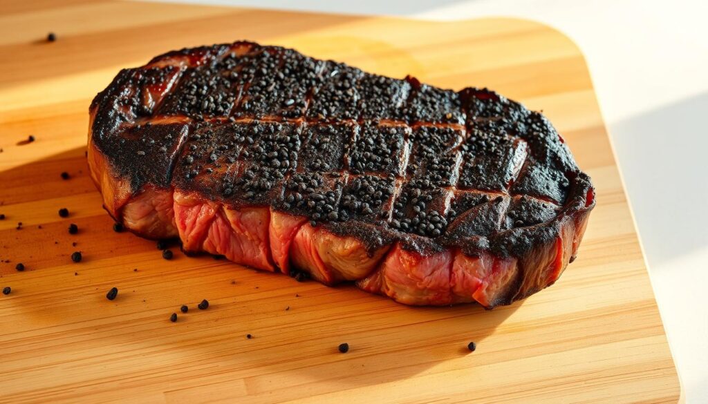 pepper-crusted steak